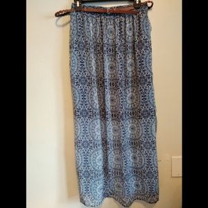 Blue Maxi Skirt